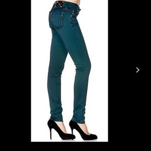 MissMe Women’s Dark Teal Skinny Jeans